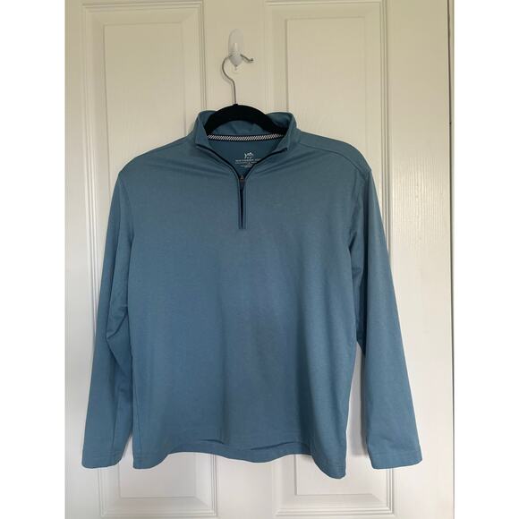 Southern Tide Boys Quarter Zip Large (12-14) Blue Shirt Pull Over - Picture 1 of 4